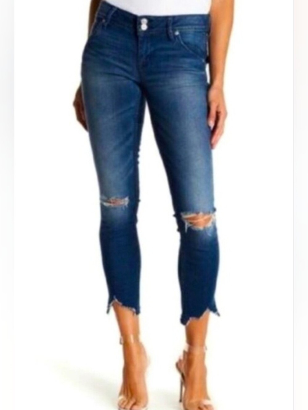 Hudson Collin Flap Skinny Crop Jeans 27 EUC